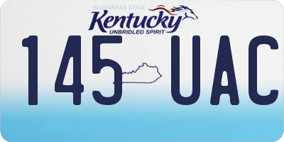 KY license plate 145UAC