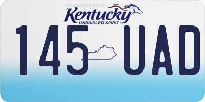 KY license plate 145UAD