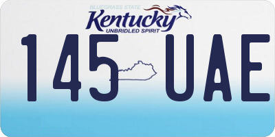 KY license plate 145UAE