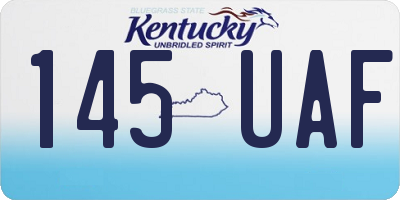 KY license plate 145UAF
