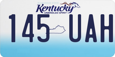 KY license plate 145UAH