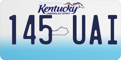 KY license plate 145UAI