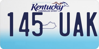 KY license plate 145UAK