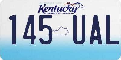 KY license plate 145UAL