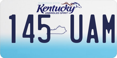 KY license plate 145UAM
