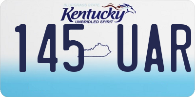 KY license plate 145UAR