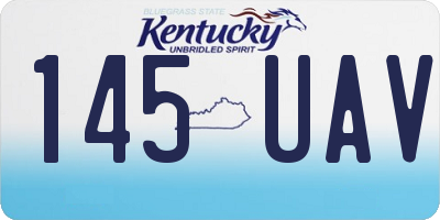 KY license plate 145UAV