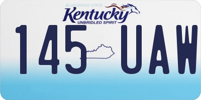 KY license plate 145UAW