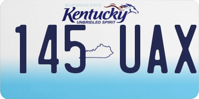 KY license plate 145UAX