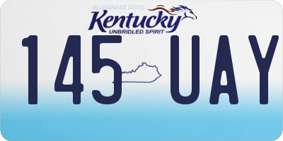 KY license plate 145UAY