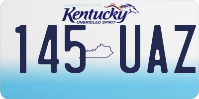 KY license plate 145UAZ