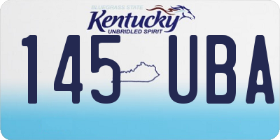 KY license plate 145UBA