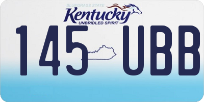 KY license plate 145UBB