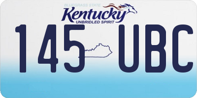 KY license plate 145UBC