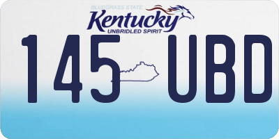KY license plate 145UBD