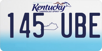 KY license plate 145UBE