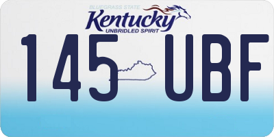 KY license plate 145UBF