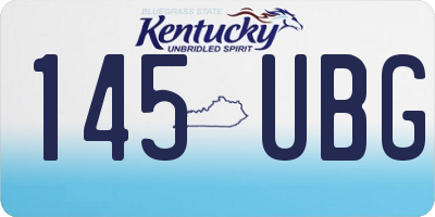 KY license plate 145UBG
