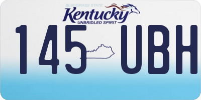KY license plate 145UBH