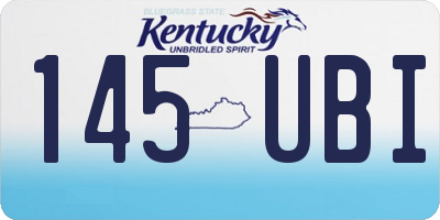 KY license plate 145UBI