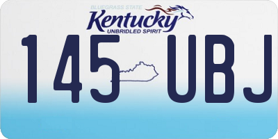 KY license plate 145UBJ