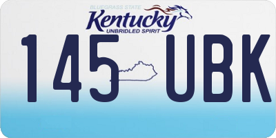 KY license plate 145UBK