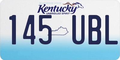 KY license plate 145UBL