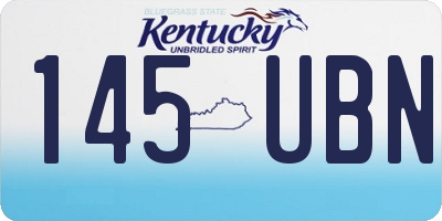 KY license plate 145UBN
