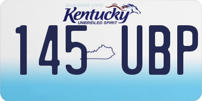 KY license plate 145UBP