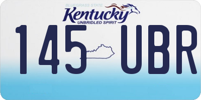 KY license plate 145UBR