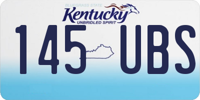 KY license plate 145UBS