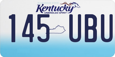 KY license plate 145UBU