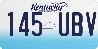 KY license plate 145UBV
