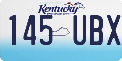 KY license plate 145UBX