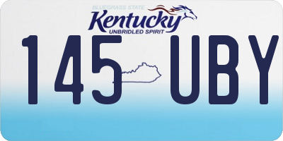 KY license plate 145UBY