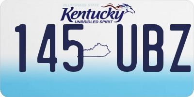 KY license plate 145UBZ