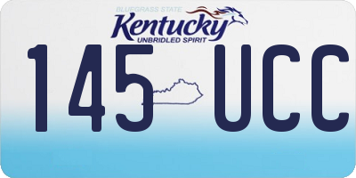 KY license plate 145UCC
