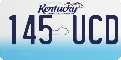KY license plate 145UCD