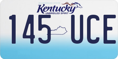 KY license plate 145UCE