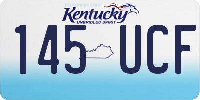 KY license plate 145UCF