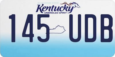 KY license plate 145UDB