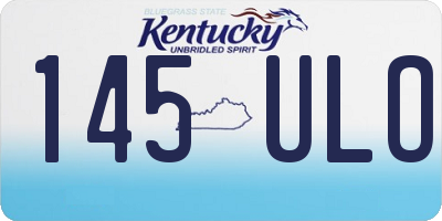 KY license plate 145ULO