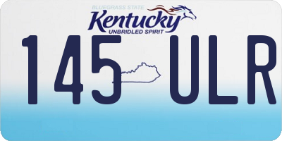 KY license plate 145ULR