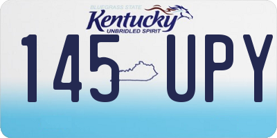 KY license plate 145UPY