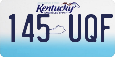 KY license plate 145UQF