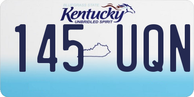 KY license plate 145UQN
