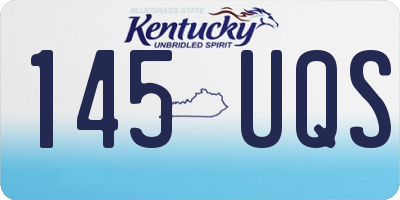 KY license plate 145UQS