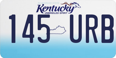 KY license plate 145URB