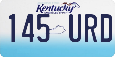 KY license plate 145URD