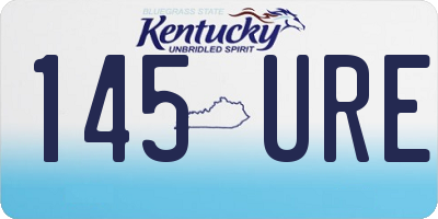 KY license plate 145URE